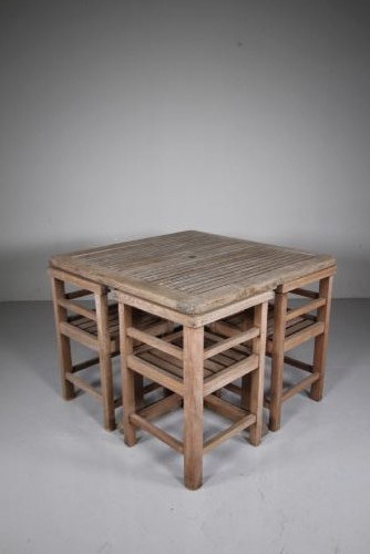 Heals 1930’s Teak Garden Dining Table & Four Chairs View VI