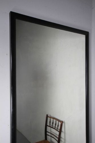 Large English Antique Ebonised Outfitters Mirror View II