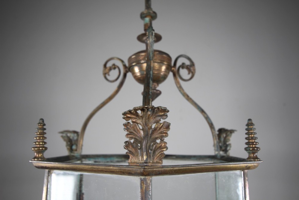 Beautiful English 18th Century Antique Bronze Hall Lantern View III