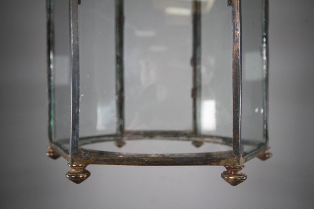 Beautiful English 18th Century Antique Bronze Hall Lantern View X