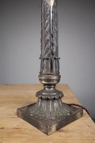 Tall Regency Antique Silver Plated Table Lamp View IV