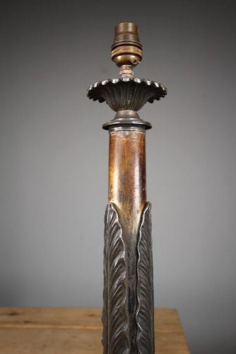 Tall Regency Antique Silver Plated Table Lamp View V