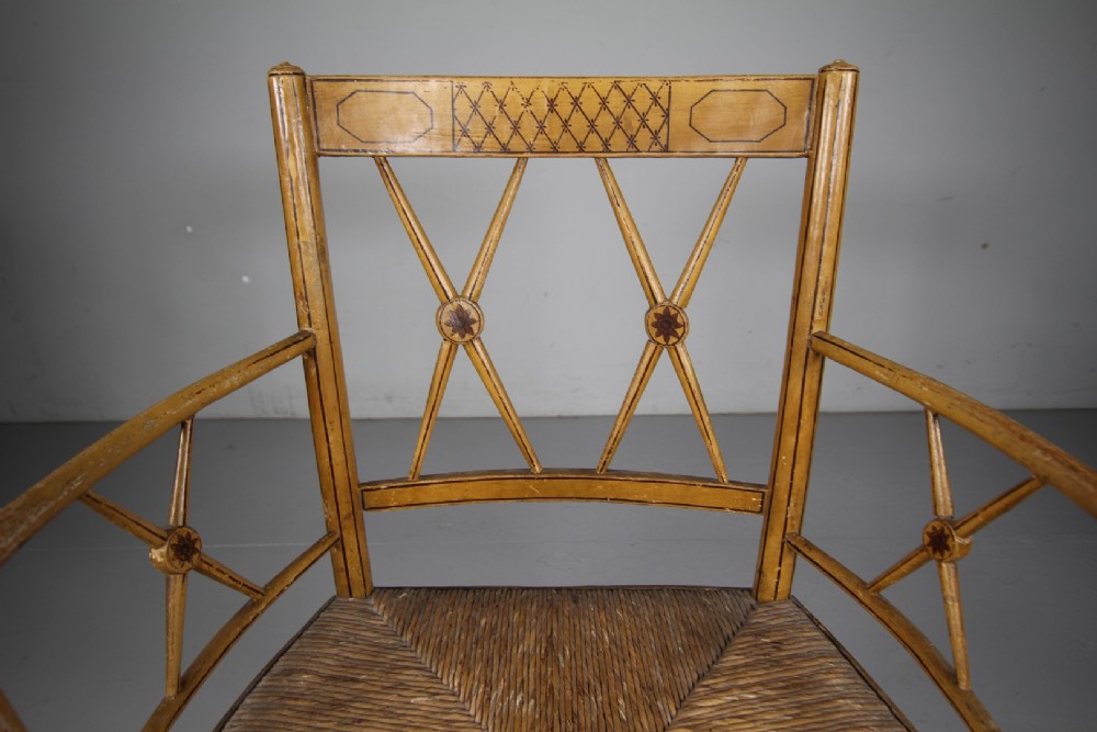 Regency Original Painted Antique Sussex Country Armchair View V