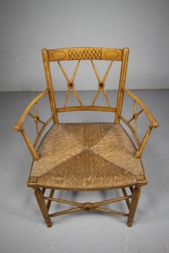 Regency Original Painted Antique Sussex Country Armchair View IV