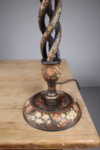 Tall Edwardian Antique Kashmiri Table Lamp View II