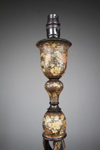 Tall Edwardian Antique Kashmiri Table Lamp View IV