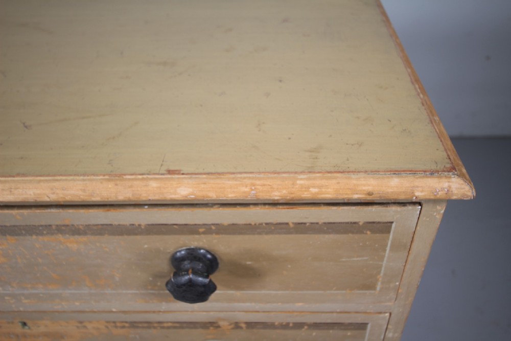 Beautiful Regency Original Painted Pine Antique Chest of Drawers View VIII
