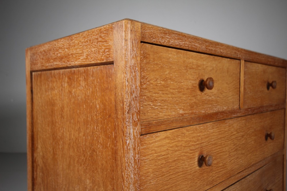 Heals 1920's Oak Chest of Drawers - Labelled View V