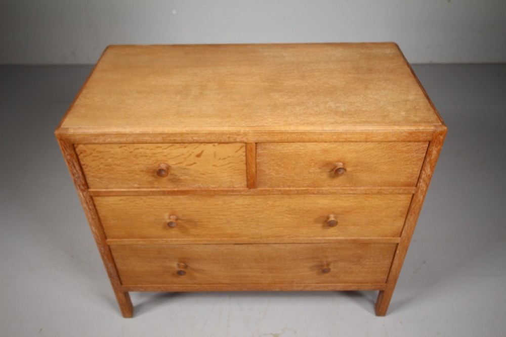 Heals 1920's Oak Chest of Drawers - Labelled View VI
