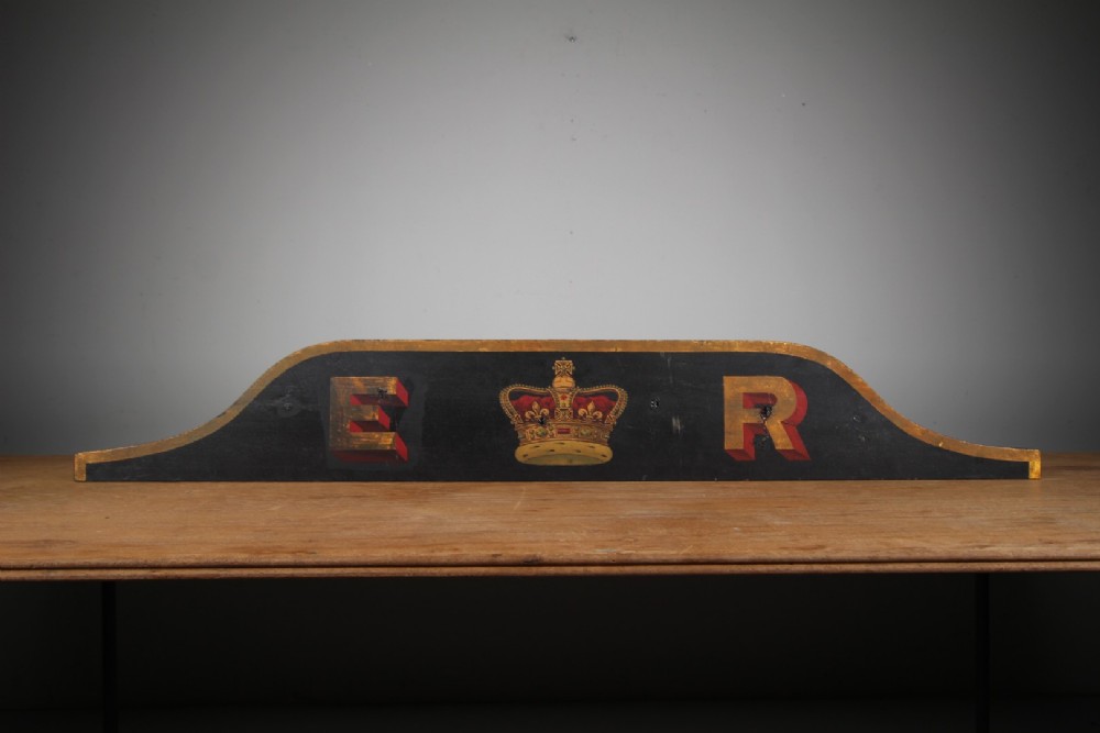 English 19th Century Antique Royal Cornice – Original Paint & Gilt