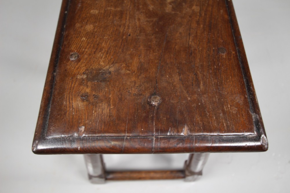 Tall English 18th Century Antique Period Oak Joint Stool View VI