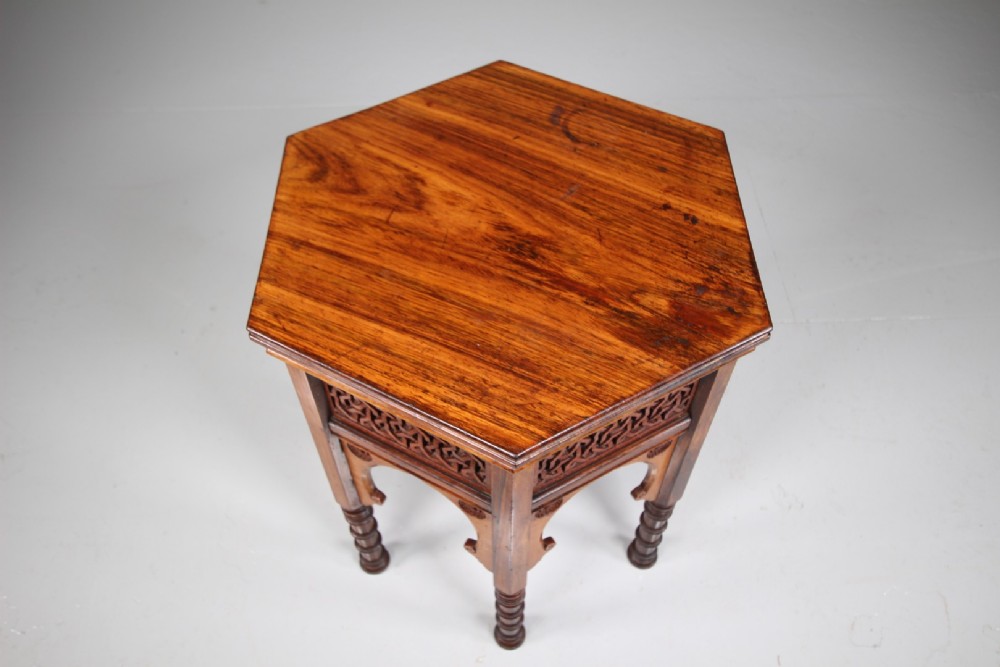 English 19th Century Antique Moorish Inspired Side Table- High Quality View III