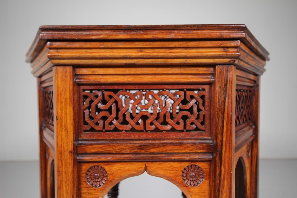 English 19th Century Antique Moorish Inspired Side Table- High Quality View IV