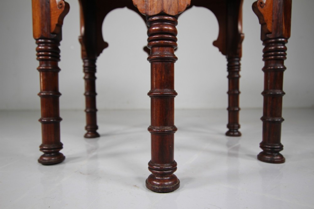English 19th Century Antique Moorish Inspired Side Table- High Quality View VI