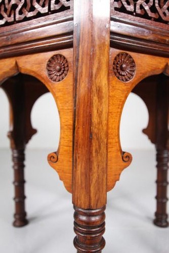 English 19th Century Antique Moorish Inspired Side Table- High Quality View II