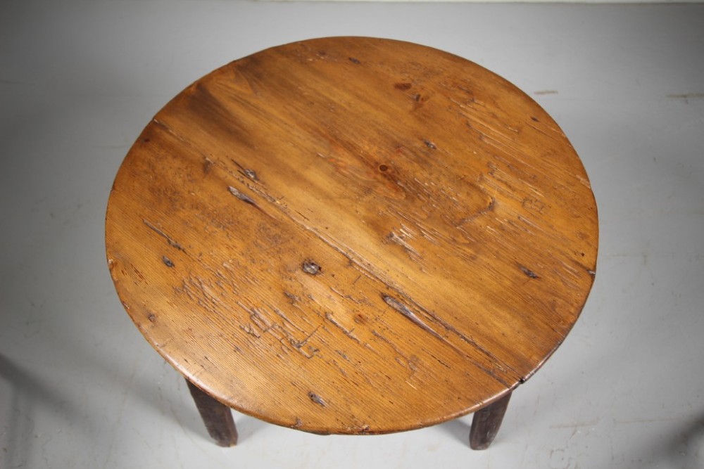 Original Painted Pine 19th Century Antique Cricket Table View III