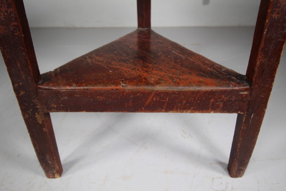 Original Painted Pine 19th Century Antique Cricket Table View V