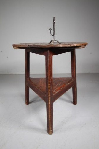 Original Painted Pine 19th Century Antique Cricket Table