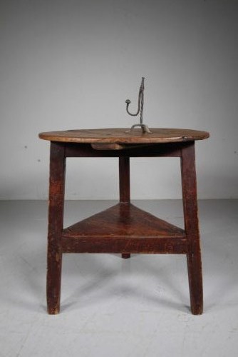 Original Painted Pine 19th Century Antique Cricket Table View IV
