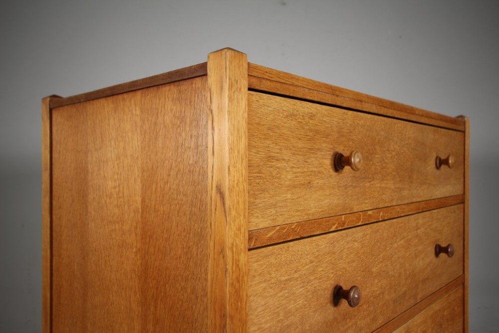 Heals Antique Oak Letchworth Chest of Drawers View II