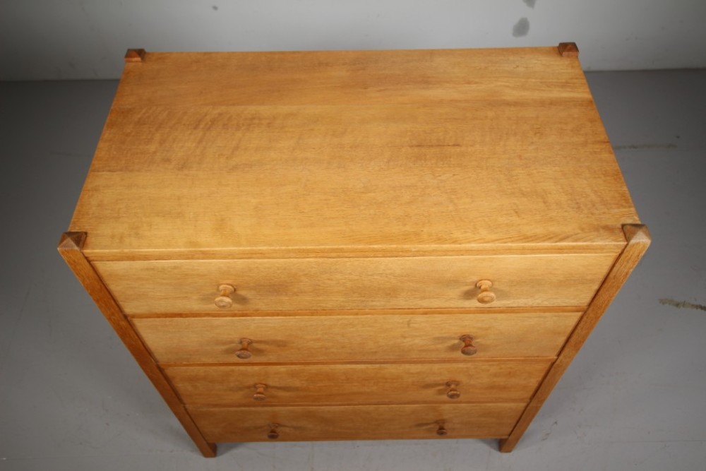 Heals Antique Oak Letchworth Chest of Drawers View III