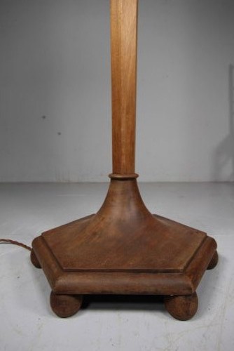 Heals of London 1920’s Walnut Floor Lamp – Rewired View II