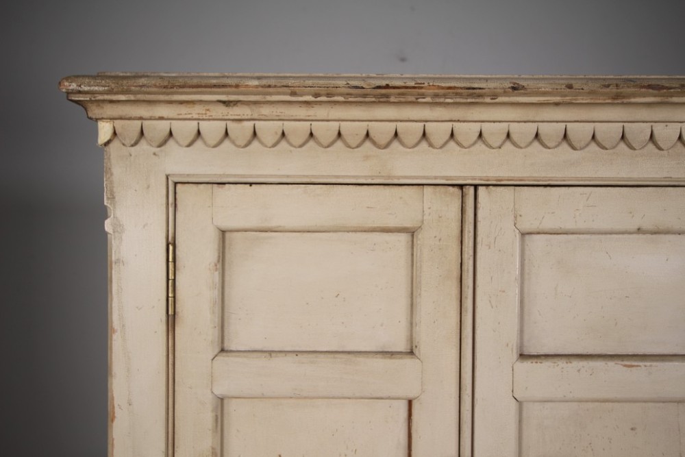 Beautiful Original Painted Pine English Antique Wall Cupboard View IV