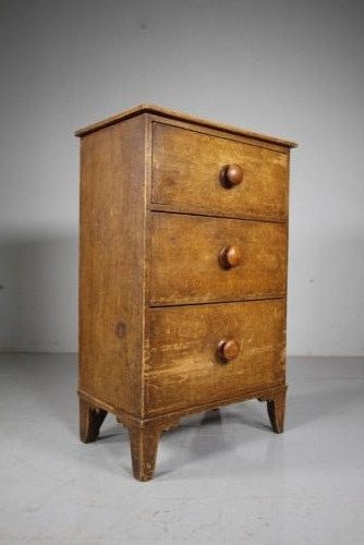 Very Rare Georgian Antique Original Painted Pine Chest of Drawers