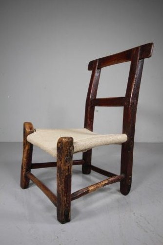 Early 19th Century Antique Irish Sugan Chair in Original Paint View II