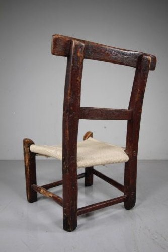 Early 19th Century Antique Irish Sugan Chair in Original Paint View III
