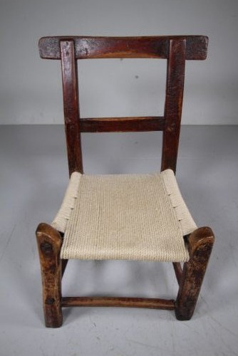 Early 19th Century Antique Irish Sugan Chair in Original Paint View VI