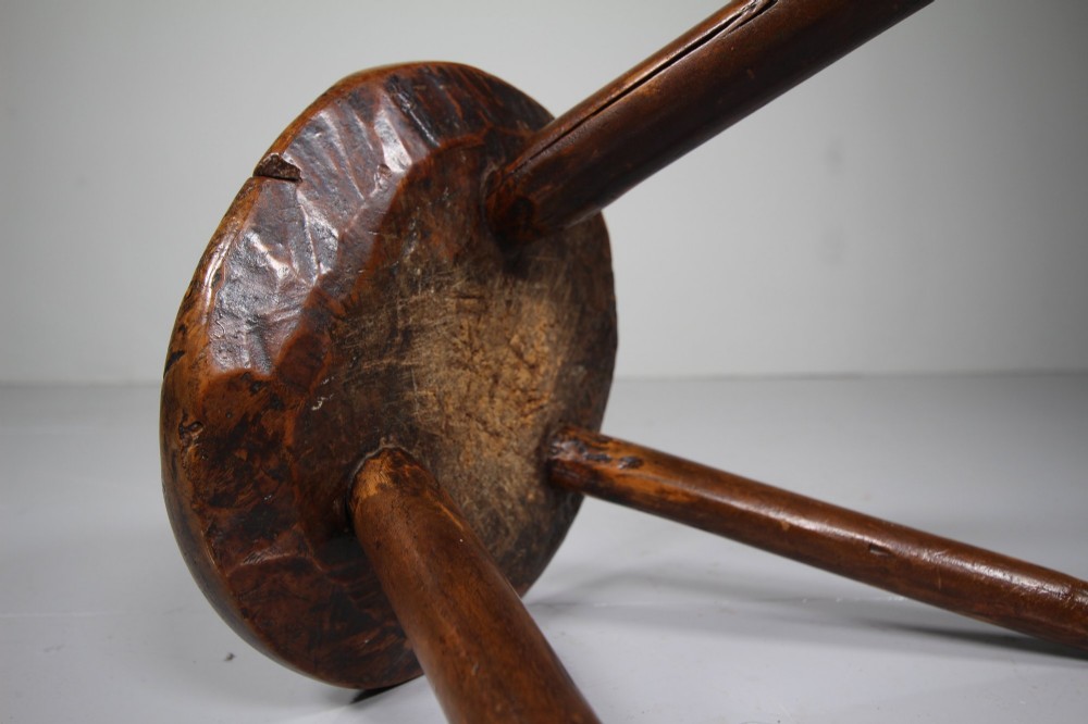 18th Century English Antique Cheese Stand Stool View V