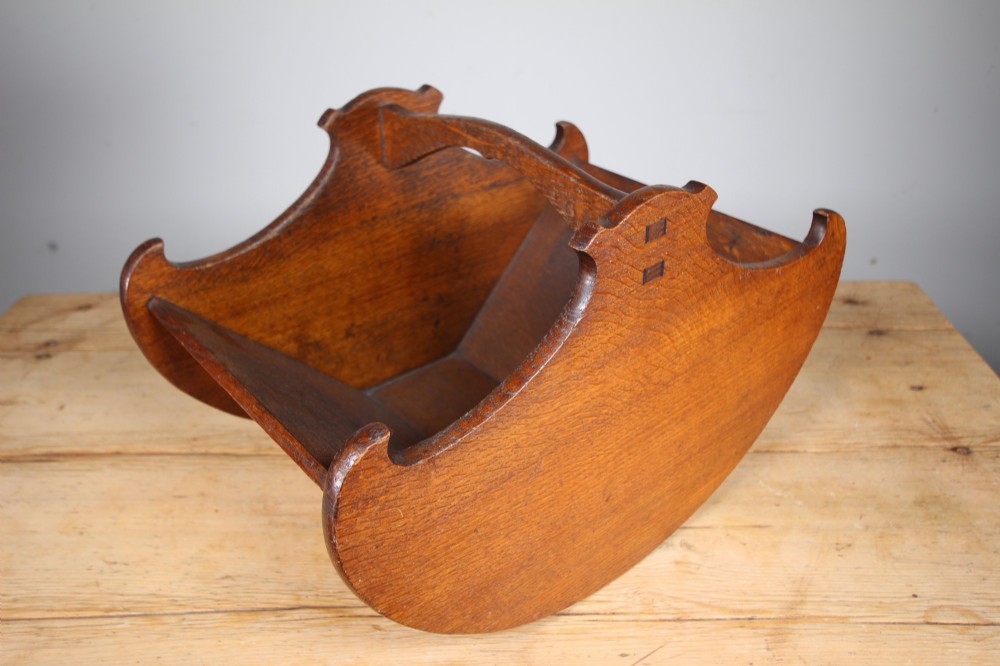 Arthur Simpson 1920's Oak Book Trug - Labelled