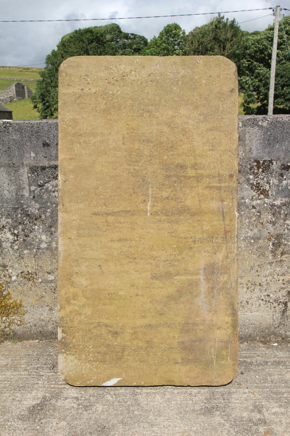 Massive English Early 19th Century Antique Stone Table Top View III