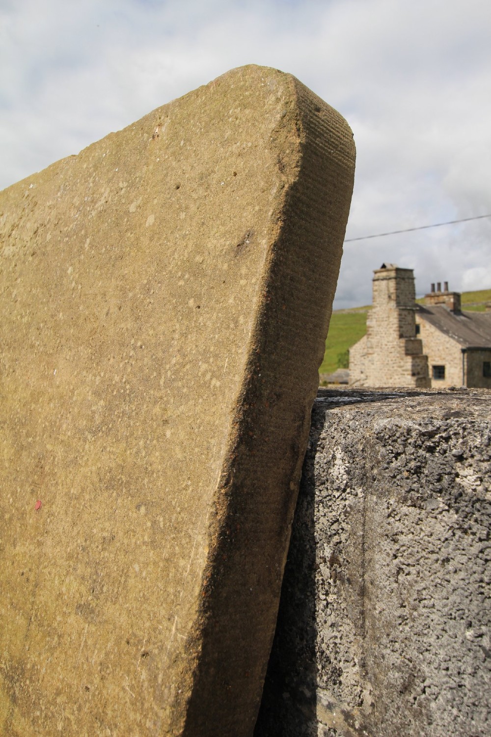 Massive English Early 19th Century Antique Stone Table Top View V