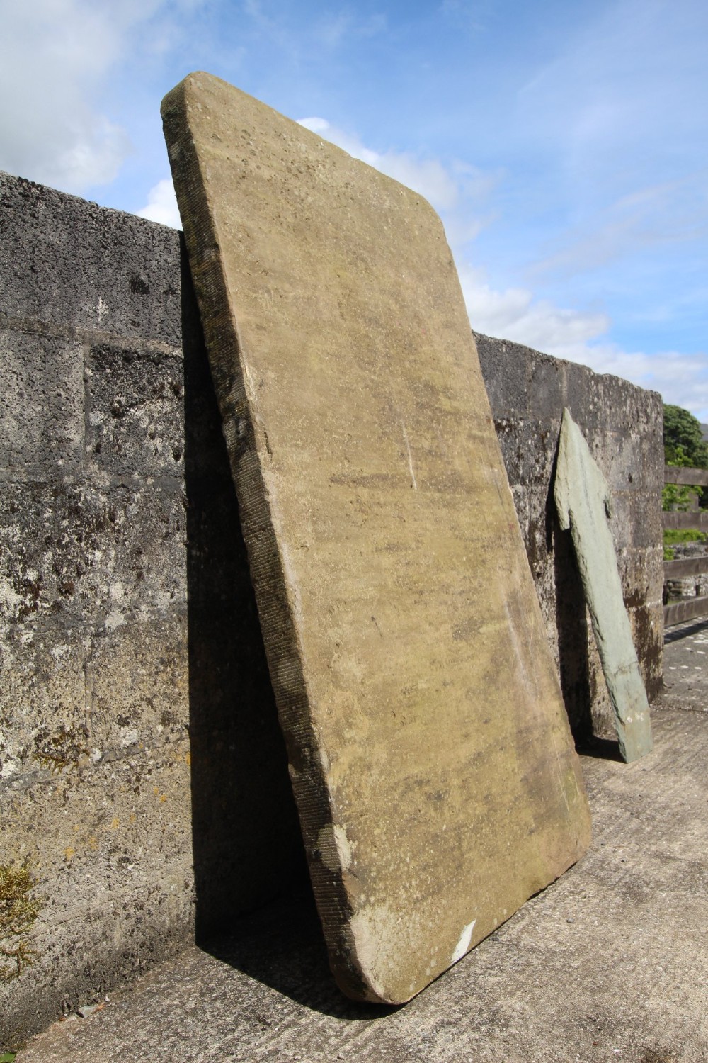 Massive English Early 19th Century Antique Stone Table Top View VIII