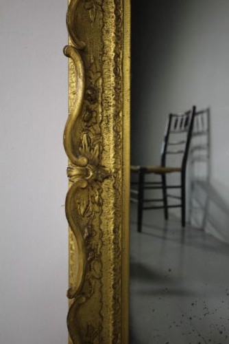Beautiful Georgian Antique Carved Pine & Gilt Wall Mirror View III