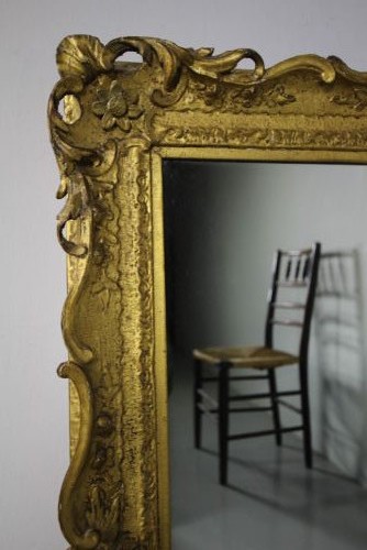 Beautiful Georgian Antique Carved Pine & Gilt Wall Mirror View VI