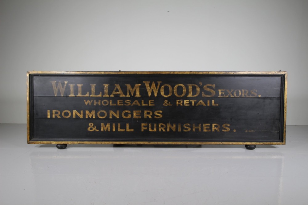 Huge Original Painted Pine Antique Ironmonger’s Trade Sign View IV
