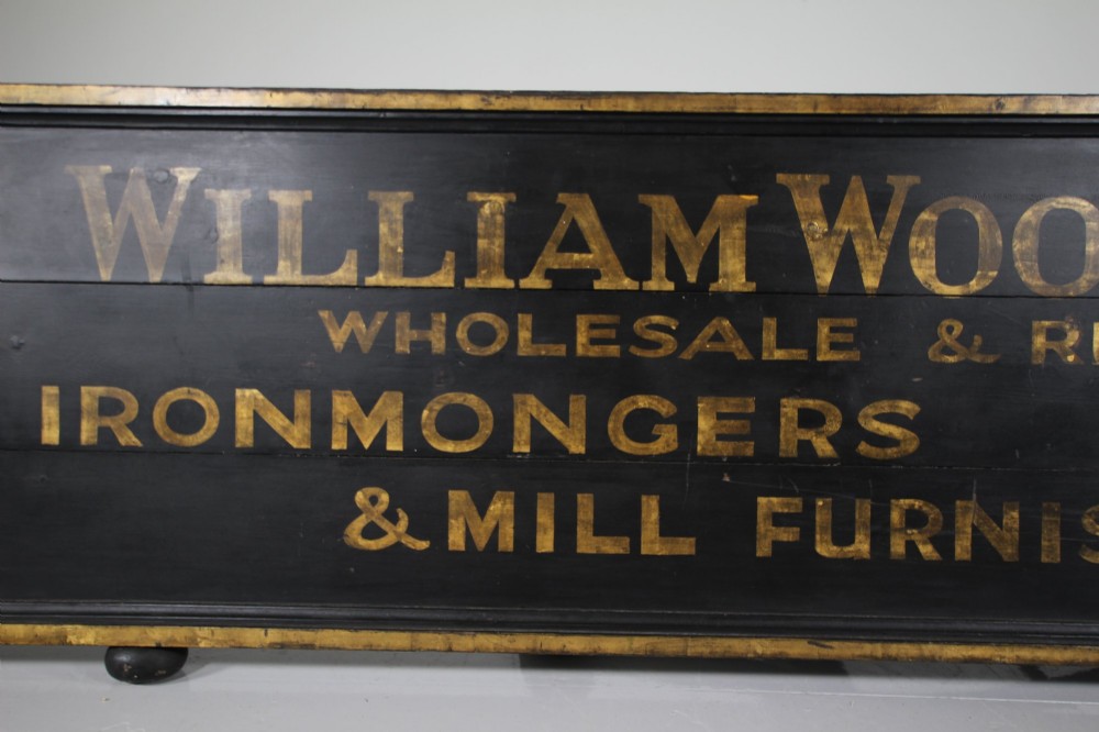 Huge Original Painted Pine Antique Ironmonger’s Trade Sign View VI