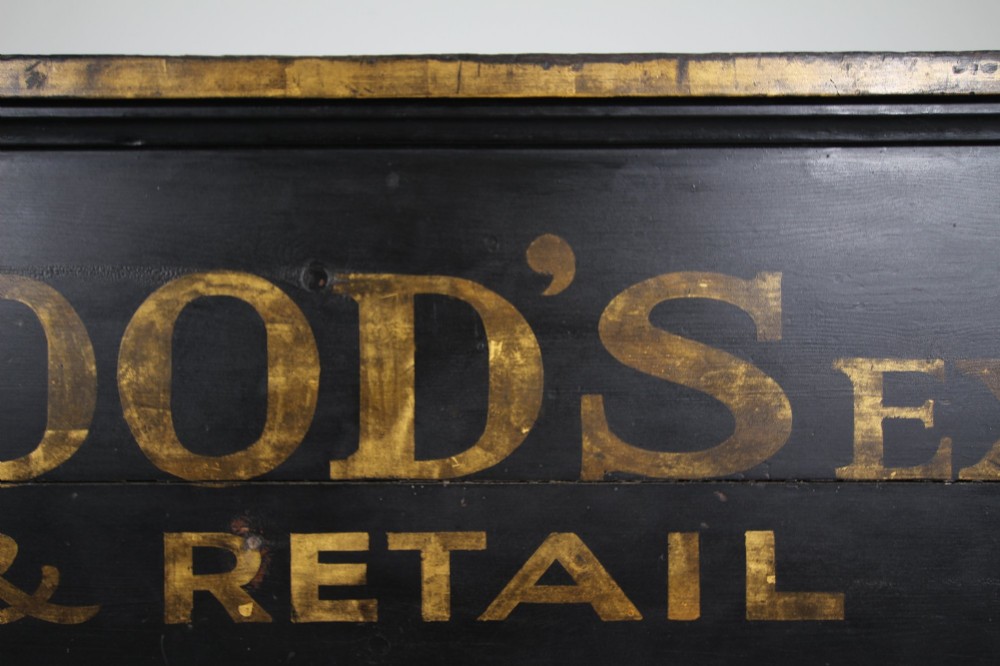 Huge Original Painted Pine Antique Ironmonger’s Trade Sign View IX