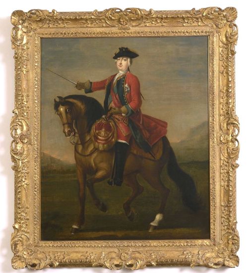 Portrait Oil of William Augustus, Duke of Cumberland (1721-65) at the Battle of Dettingen After John Wootton & Thomas Hudson, Circa 1744