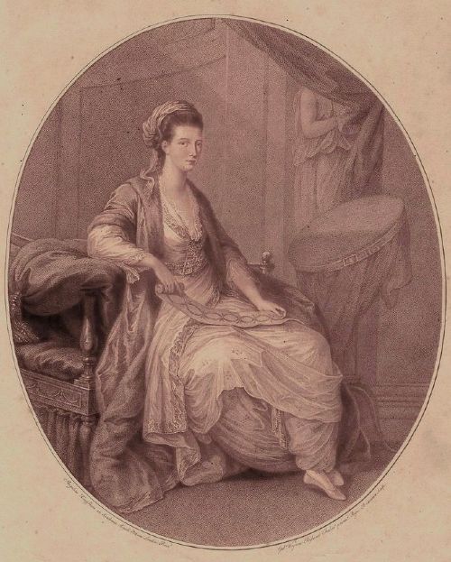 18th Century Portrait Engraving of the Duchess of Richmond