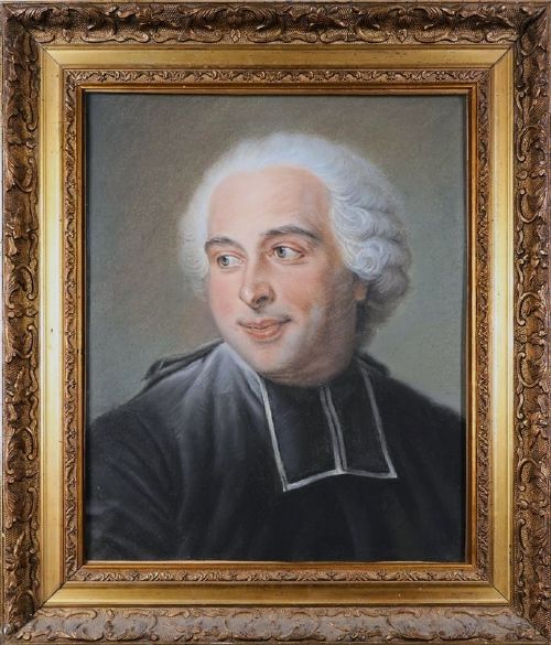 Pastel Portrait of L'abbé Pommyer (1713-1784), After Maurice Quentin De La Tour, 19th Century