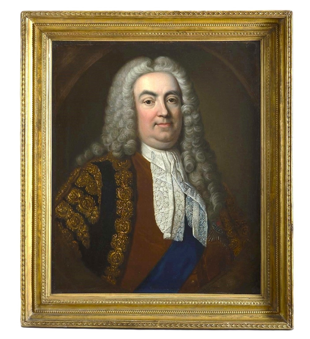 Portrait of Sir Robert Walpole (1676-1745), Britain’s first Prime Minsiter from the studio of Jean Baptiste Van Loo (1684-1745) circa 1740.