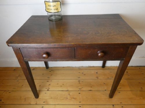 English 19th C Oak Side Table