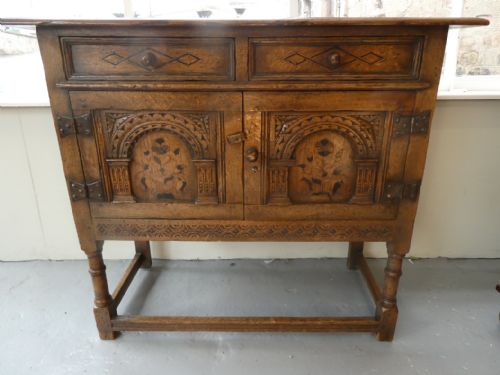 English 1920s Oak Cupboard