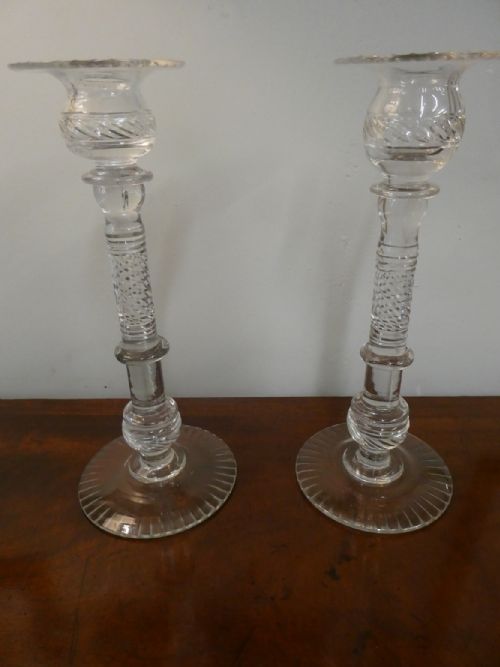 Pair Mid 19thc Candlesticks