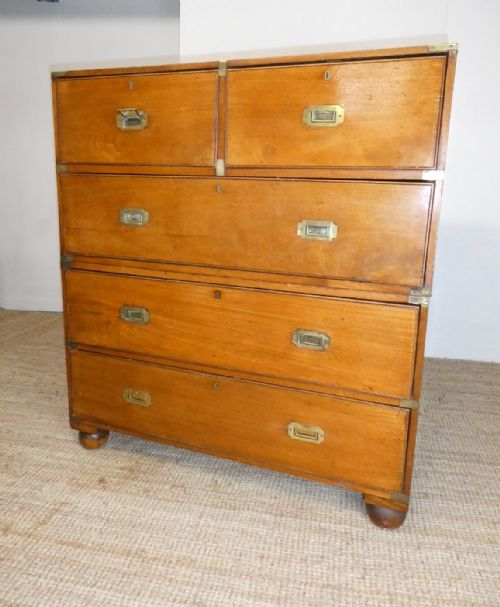 Neat 19thc Military Chest of Drawers