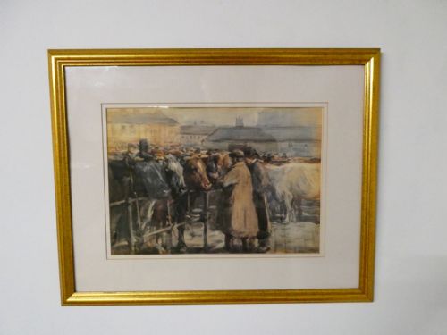 "Cattle Market" Northumberland by John Atkinson